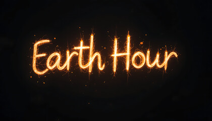 Obraz premium neon sign of the restaurant Glow in the Dark Support Earth Hour 