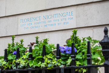 Florence Nightingale Plaque on Harley Street, London