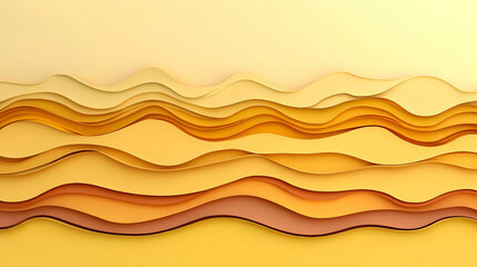 Abstract yellow wave layers; background design