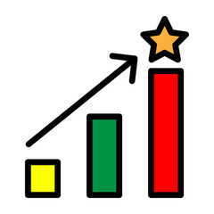 Obraz premium Success Arrow Vector Filled Icon Design