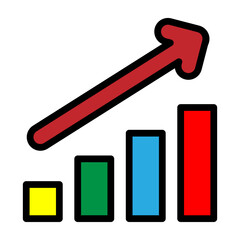 Elevating Bar Vector Filled Icon Design