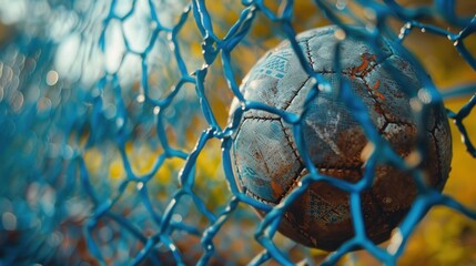 Soccer Ball Hits the Net &ndash; Goal Celebration Moment

