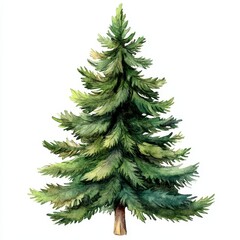 Fototapeta premium Festive Christmas Tree Clipart, vibrant holiday decoration, ideal for seasonal designs, cheerful and colorful, perfect for cards and invitations