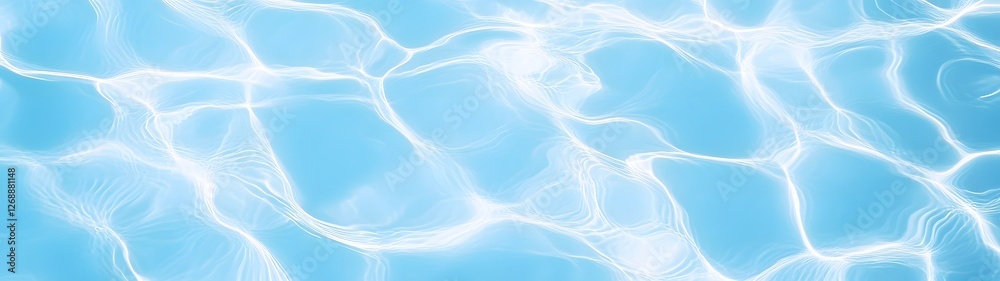 Poster beautiful serene blue water texture with elegant fluid waves and ripples tranquil and calming natura