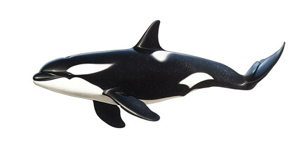 Obraz premium Majestic orca on a transparent background. isolated background.