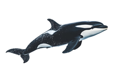 Obraz premium Majestic orca on a transparent background. isolated background.