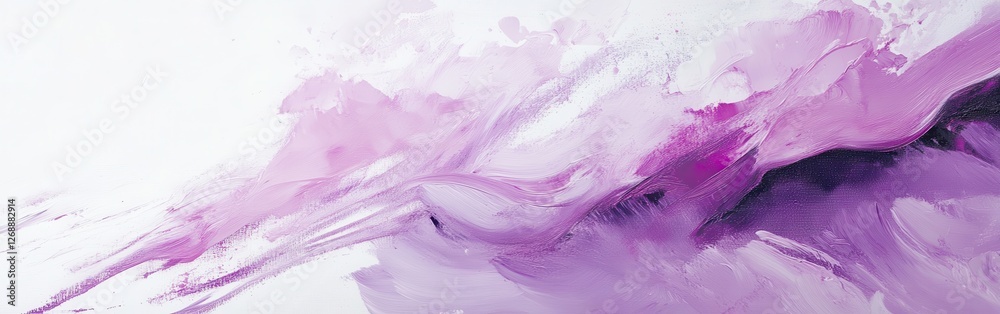 Poster pastel lavender and pink strokes create a calming abstract artwork on a white canvas