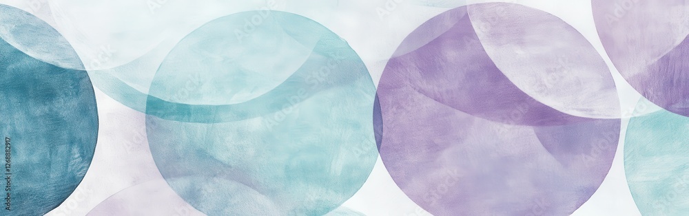 Poster overlapping pencil strokes create a soft and muted circle pattern in aesthetic design