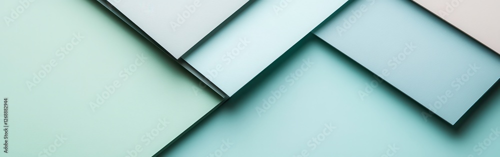 Aufkleber modern geometric background showcasing layered pastel shapes in a minimalist design suitable for cre