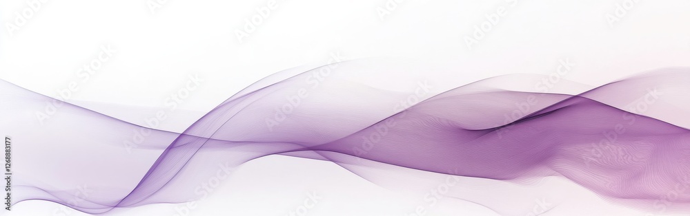 Poster soft lavender waves flow gently against a minimalistic background, creating a serene and calming atm