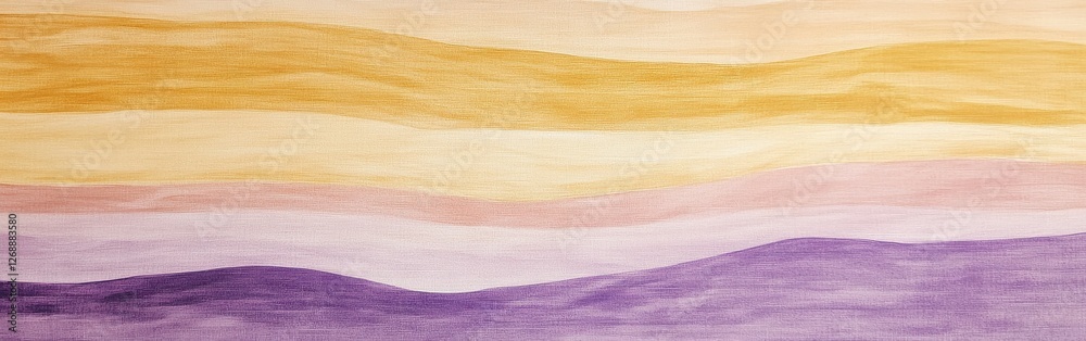 Poster Soft, flowing minimalist pencil strokes create a serene backdrop in warm pastels with layers of gentle hues