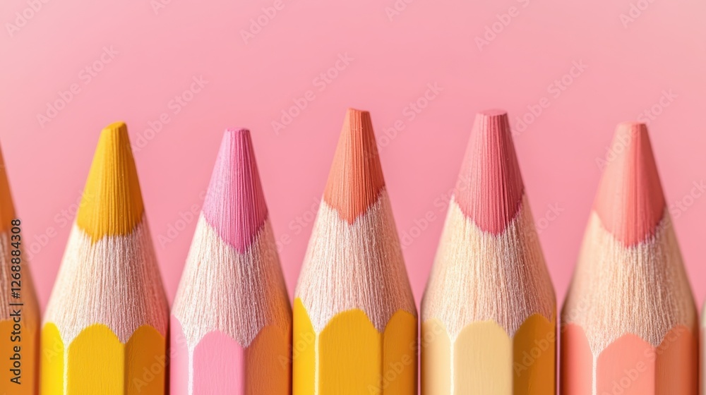 Poster elegant pastel pink pencil strokes create a soft and soothing visual experience in an artful arrange