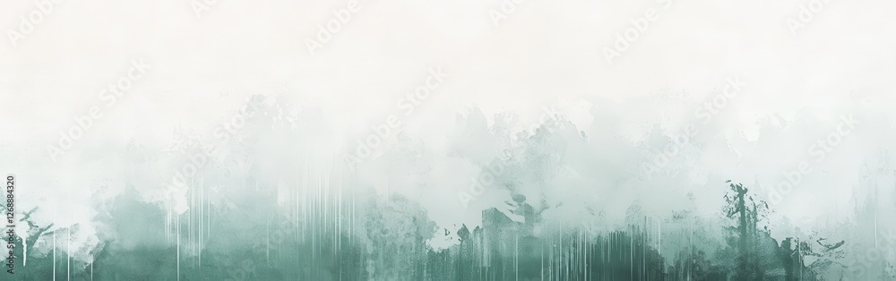 Leinwandbilder elegant gradient design showcasing soft mint pencil strokes blending harmoniously in a tranquil abst