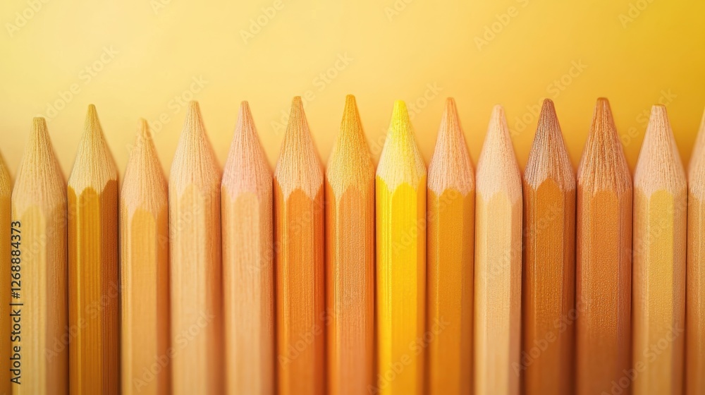 Poster elegant gradient of pencil strokes in muted tones showcasing artistry and smooth transitions in colo