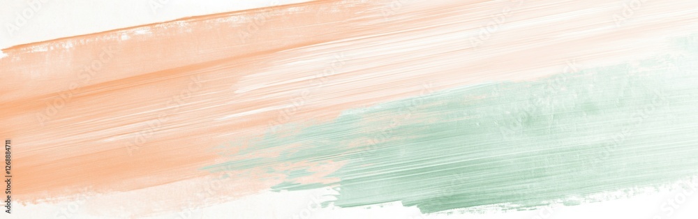 Poster elegant pastel peach and mint horizontal lines create a soothing and harmonious aesthetic for modern