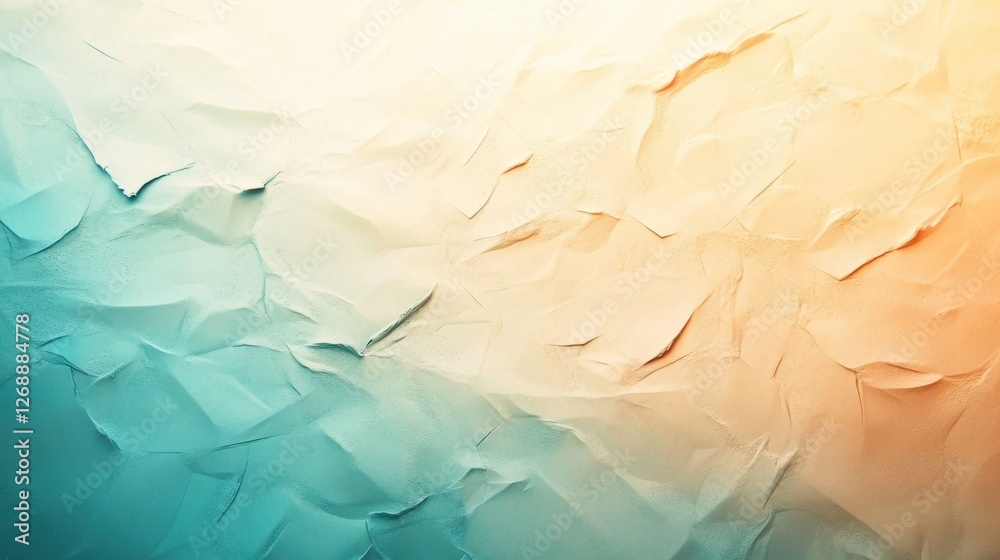 Poster Elegant pastel mint gradually blending into amber creates a serene and calming atmosphere that invites relaxation and reflection