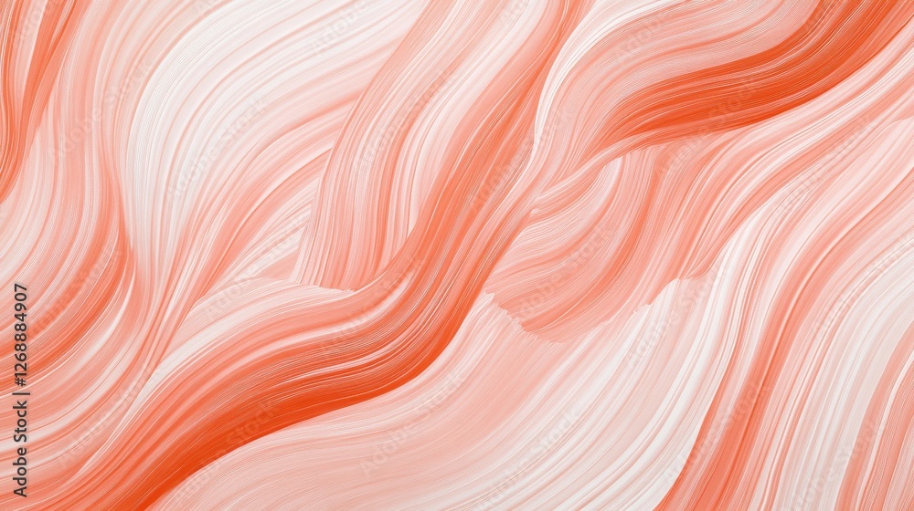 Poster elegant pastel coral pencil strokes create a serene backdrop with flowing, textured patterns that in