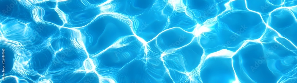 Aufkleber breathtaking image of a crystal clear turquoise pool or body of water with mesmerizing ripples and r
