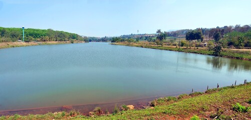 Fototapeta premium landscape with lake