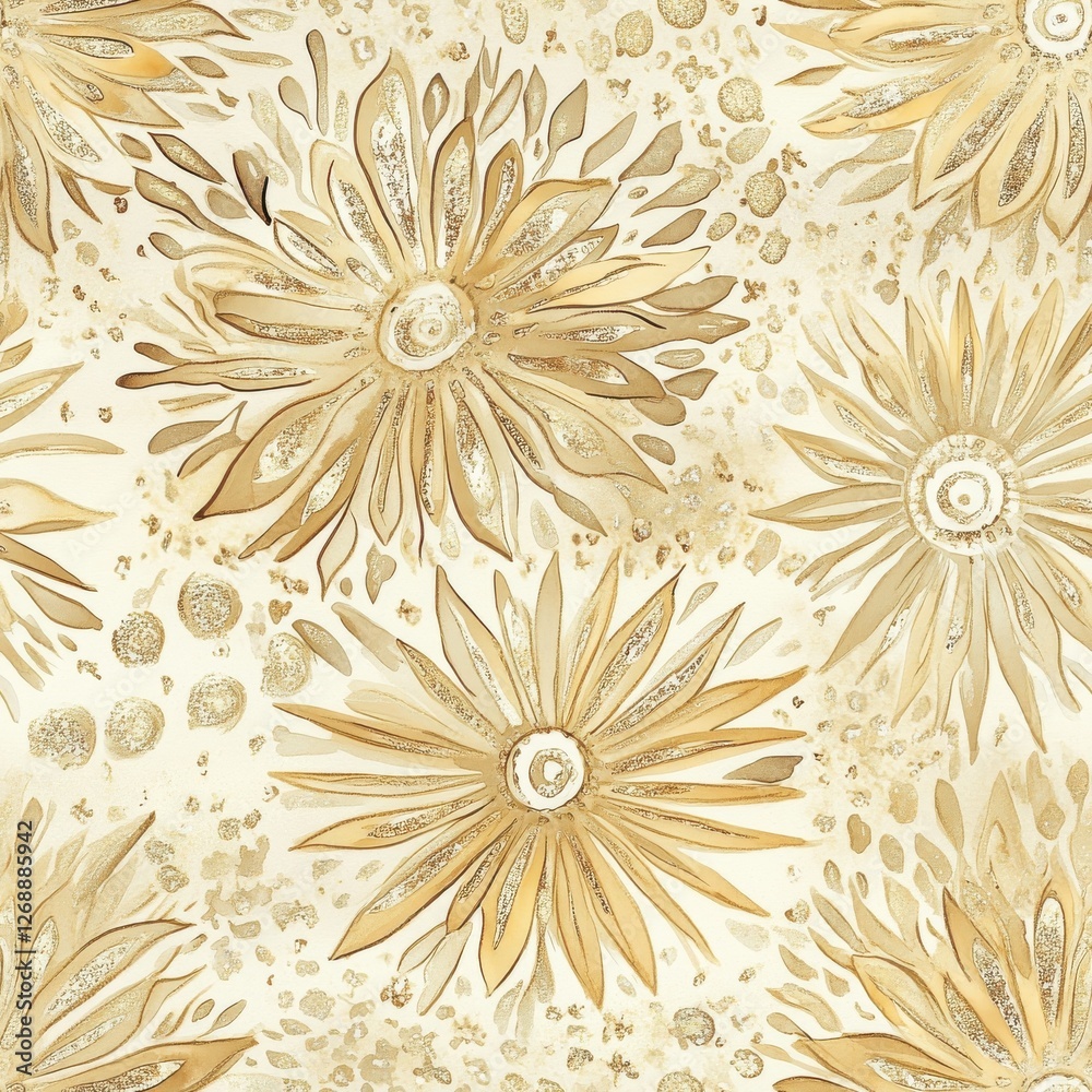 Poster intricate doodle cartoons featuring whimsical flowers and patterns on a soft background for artistic