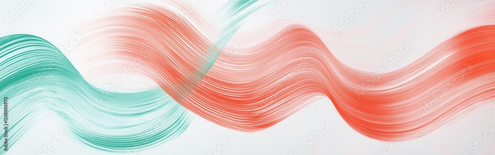 Poster Abstract pencil strokes create dynamic flow in vibrant hues with soft transitions and layered textures