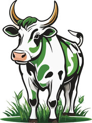 Colorful Cow vector design, Cow logo and icon design, Cow vector design