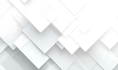 White background with texture pattern, layered geometric triangle shapes, white and grey glossy squares abstract tech 