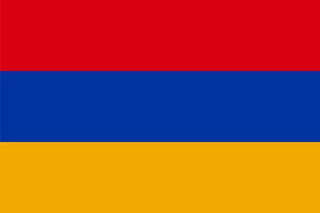 armenia national simple flag, armenian state flag vector illustration, red blue yellow horizontal stripes abstract background