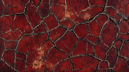 Cracked Red Texture Background for Edgy Luxury Design, Digital Art, Abstract, Studio, High Contrast Feel