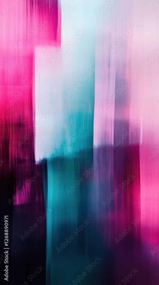 Aufkleber vertical abstract blur in vibrant colors creates a striking minimalist artwork showcasing movement a