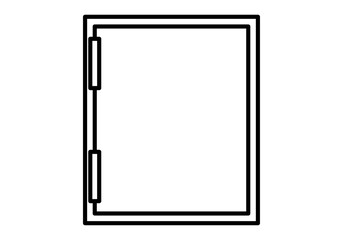 Icono negro de armario de una puerta en fondo blanco