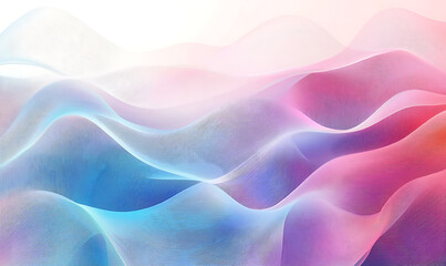 Obraz premium Teal, blue, magenta draped net, wavy curves. Abstract watermark for cheque, ticket, banner, website, voucher. Line art pattern