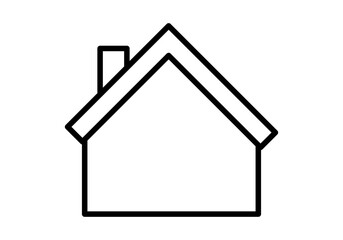 Icono negro de casa o vivienda en fondo blanco