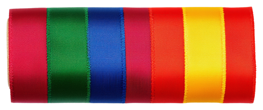 Vibrant Background of Red Green Blue Yellow Colored Stripes with a Shiny Texture