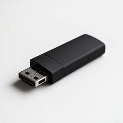 Compact black USB drive with a swivel cover ideal for data storage and transfer in various settings