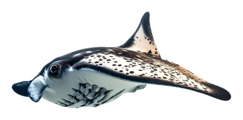 Manta ray on a transparent background. isolated background.