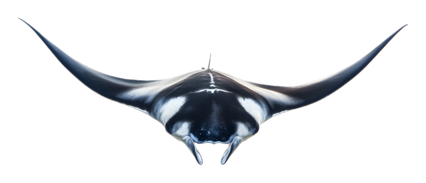 Manta ray on a transparent background. isolated background.