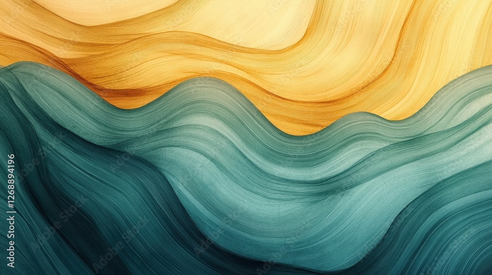 Poster soft pencil strokes create a gradient artwork with overlapping colors in a fluid motion