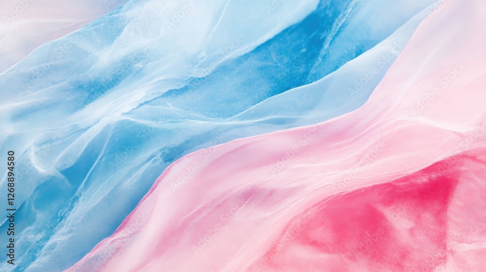 Aufkleber Soft pastel blue and pink color fields create a serene and calming visual experience for relaxation and inspiration