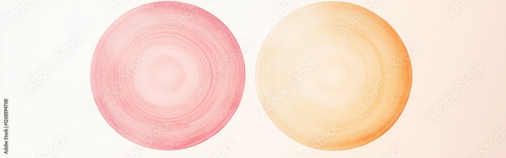 Leinwandbilder soft circular gradient blending amber to peach in a serene abstract composition for visual comfort a