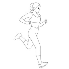 running woman vector illustration