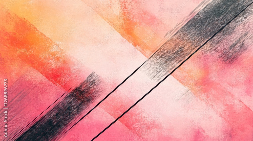 Aufkleber delicate pastel gradient created with elegant pencil strokes blending seamlessly in soft hues