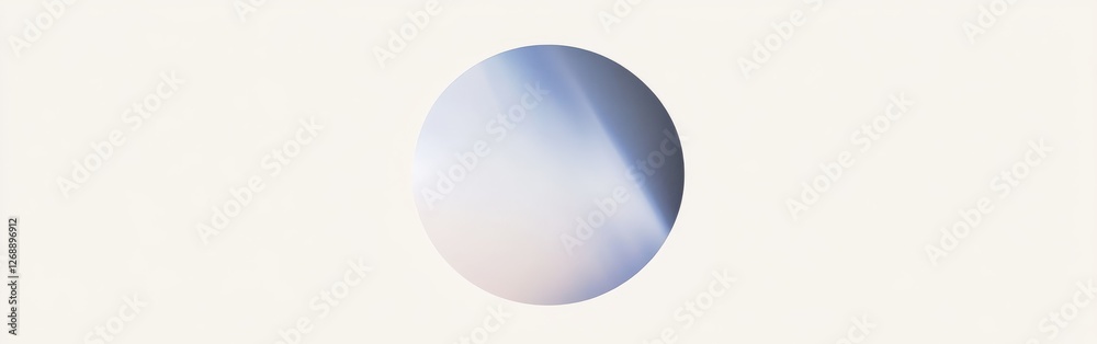 Poster Elegant gradient circle transitioning from pastel blue to gray against a neutral background capturing the essence of soothing colors and simplicity