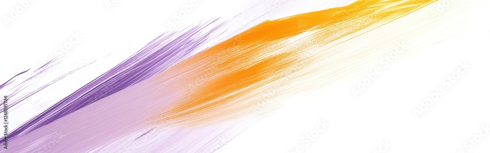 Leinwandbilder Abstract representation featuring dynamic color strokes on a minimalist white background emphasizing movement and energy