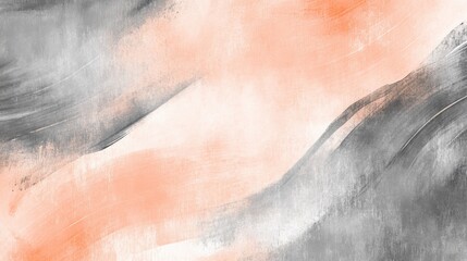 Fototapeta premium Abstract pencil strokes create a soft interplay of translucent gray and peach hues across a textured surface