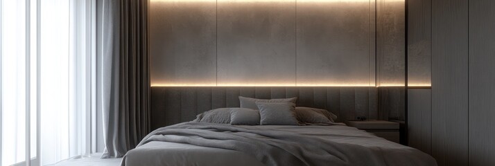 Modern Bedroom Interior Design With Grey Accents