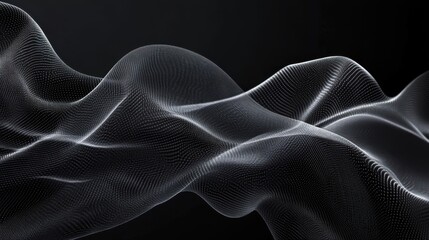 Obraz premium Abstract black and white smoke swirls with smooth, flowing motion