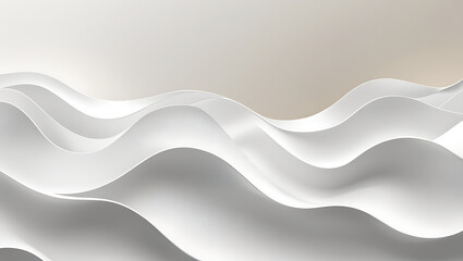 Stylish and modern minimalist seamless white wave texture pattern background with monochromatic color scheme. Abstract White Wave Forms background