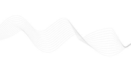 Abstract gray  wave transparent background. Dynamic gray flowing wave lines design element.