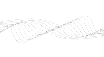 Abstract gray  wave transparent background. Dynamic gray flowing wave lines design element.